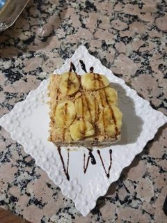 صورة لوصفة حلى الموز بالبسكويت والكريمة 😋❤