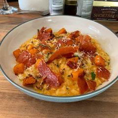A picture of Roast butternut squash risotto.