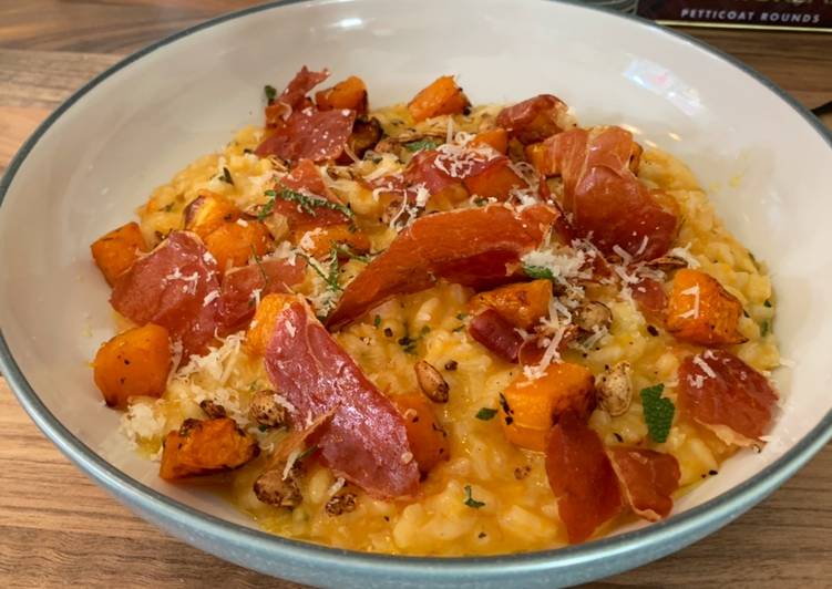 Roast butternut squash risotto