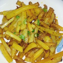 A picture of Indian Garlic Potatoes.