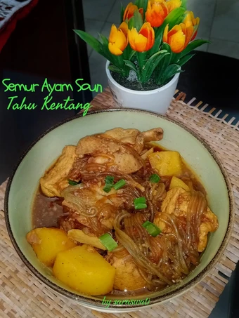 Langkah Gampang Membuat Resep Semur Ayam Soun Tahu Kentang yang Bikin Ngiler Anti Ribet, Mantap Sekali