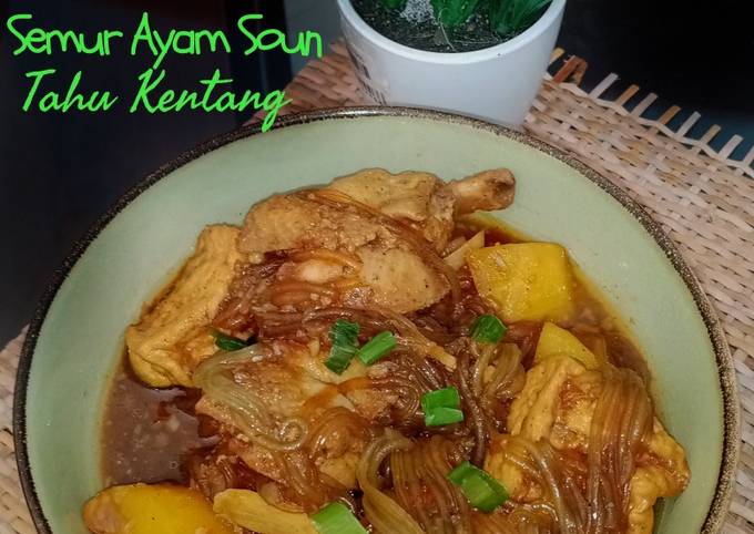 Wajib coba! Bagaimana cara buat Semur Ayam Soun Tahu Kentang  gurih