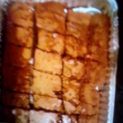 A picture of Fudge chocolate brownies.
