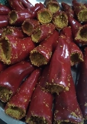 A picture of Red Mirchi achar.