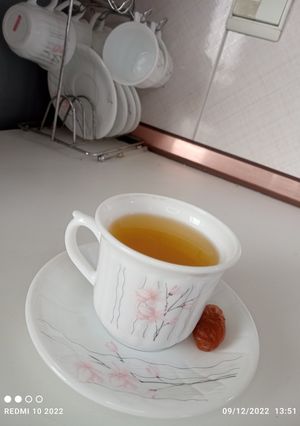 عکسی از دستور دمنوش چای سبز هل