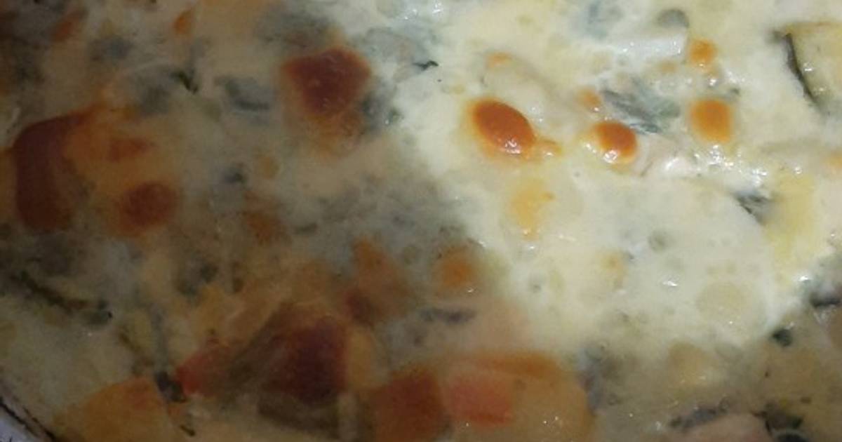 Tortilla de papa, acelga y zapallito al horno Receta de Sara Silva Cookpad