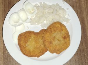 Una foto de Milanesas de garbanzo, hechas con mamá
