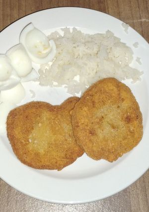 Una foto de Milanesas de garbanzo, hechas con mamá