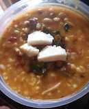 Locro de maíz blanco y porotos