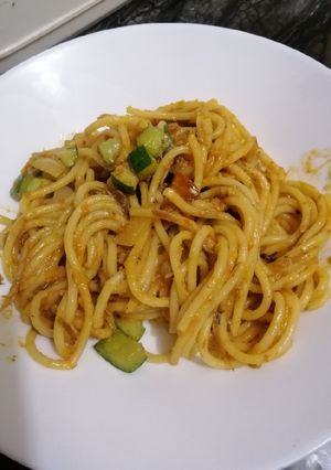 Gambar Spaghetti Sardin Tin Bersambal