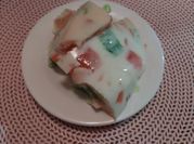 Una foto de gelatina tricolor
