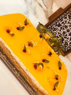 صورة لوصفة Orange cheesecakeتشيز كيك البرتقال🍊🍊🍊