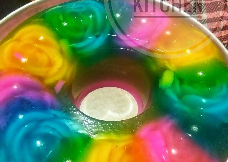 Cara Gampang Menyiapkan Puding mawar kaca Anti Gagal