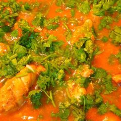 A picture of Mexican style chicken stew.