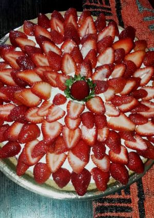 Una foto de Tarta de frutillas🍓