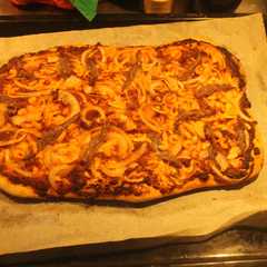 Una foto de Pizza de lunes lluvioso