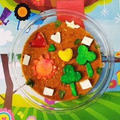 Paneer gravy with a Sunset view A picture of Paneer gravy with a Sunset view.
