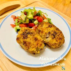 Triple meat cutlets A picture of Triple meat cutlets.