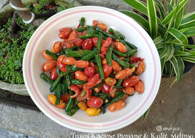 Tumis Kacang Panjang & Kulit Melinjo