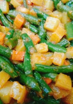 Foto resep Sambel goreng kentang buncis