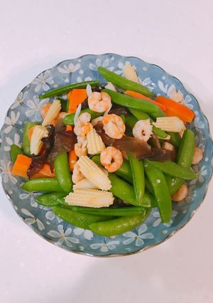 甜豆炒蝦仁 的食譜成品照片