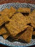 GALLETITAS CROCANTES de HARINA de GARBANZO, semillas de Chía y ESPECIAS (sin gluten, muy nutritivas)