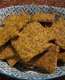 GALLETITAS CROCANTES de HARINA de GARBANZO, semillas de Chía y ESPECIAS (sin gluten, muy nutritivas)
