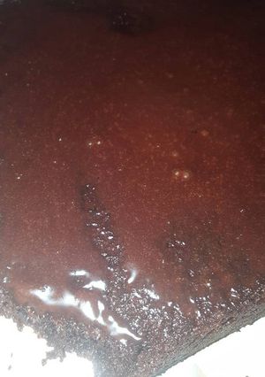 صورة لوصفة كيكة الخلاط بصوص الشوكلاتة