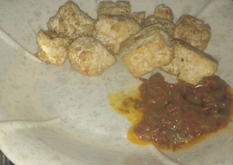 Awara (Tofu) with sauce