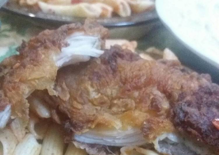 بفتيك فراخ مقرمش ولذيذ 😋