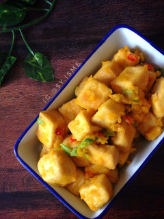 Foto resep Tahu Telur Asin (Salted Egg Tofu)