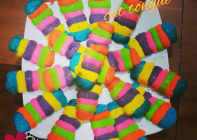Resep: Makan di DimeLidah kucing Rainbow cheese