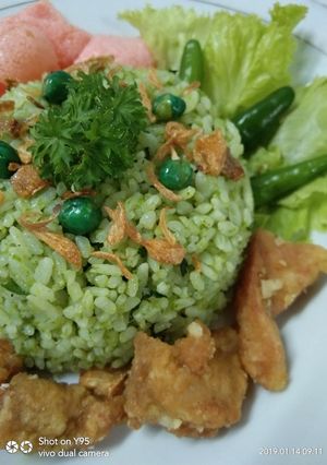 Foto resep Nasi goreng ijo simple