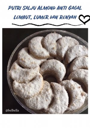 Foto resep Putri Salju Almond Anti Gagal Lembut Lumer Renyah