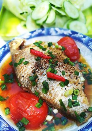 Hình của món Cá he kho cà.