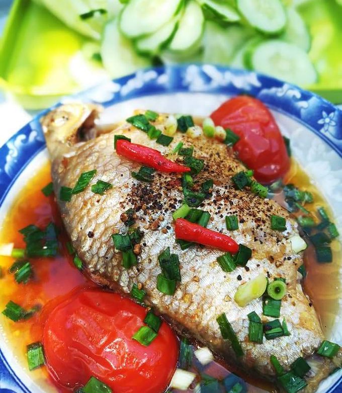 Hình của món Cá he kho cà.