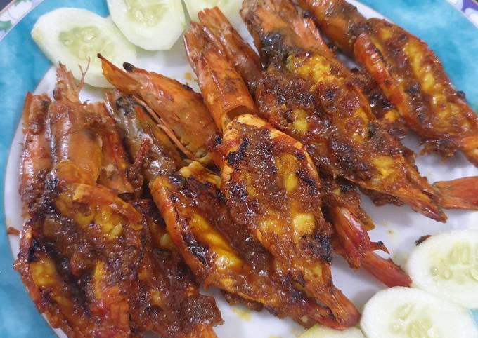 Udang bakar teflon