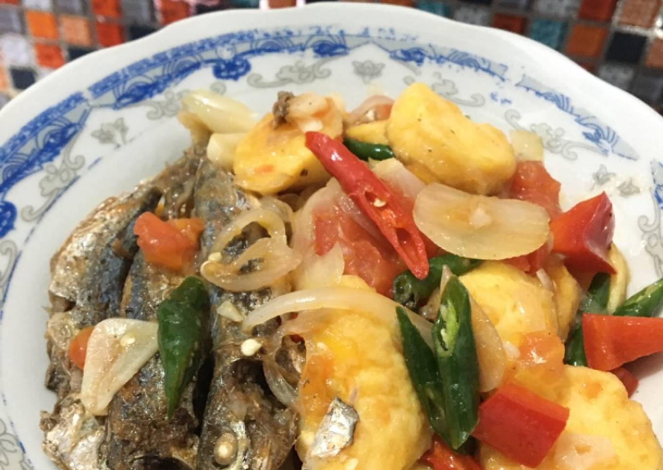 Ikan dencis tofu bumbu iris