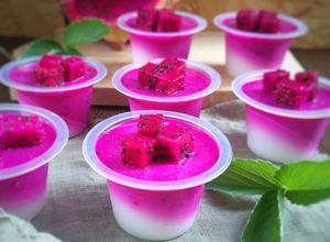 Foto resep Puding buah naga (#pr_recookagarlebihjeli)