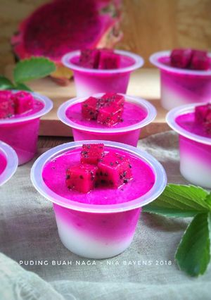 Foto resep Puding buah naga (#pr_recookagarlebihjeli)