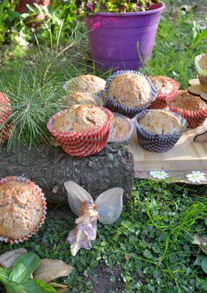 Una foto de Muffins integrales de manzana y pera🌹 (sin huevo)