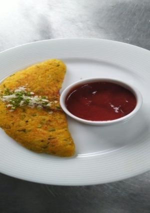 A picture of Eggless Omlette (Mock Omlette).