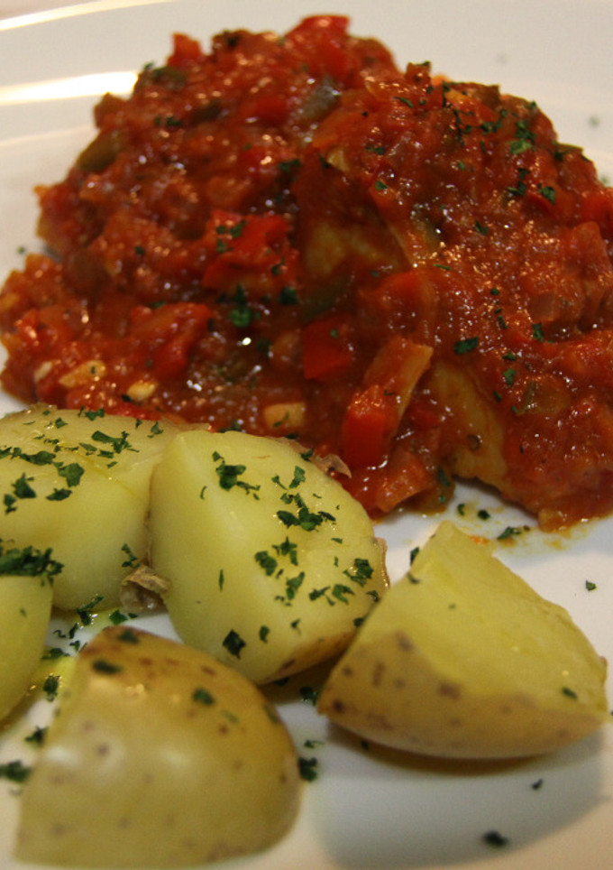 Una foto de Bacalao Confitado Ajoarriero