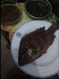 Fried fish,sukuma and stew
