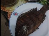 Fried fish,sukuma and stew