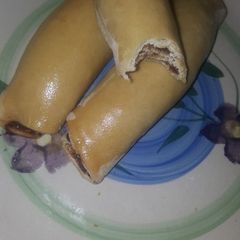 A picture of Nutella stuff bread.