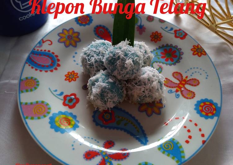 resep cara buat Klepon Bunga Telang