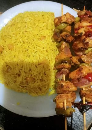 صورة لوصفة ارز بخلطه وشيش طاووق
