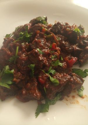 A picture of Liver coated with breadcrumbs.