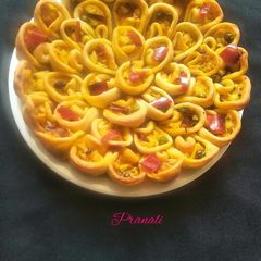 A picture of Baked Flower samosa.